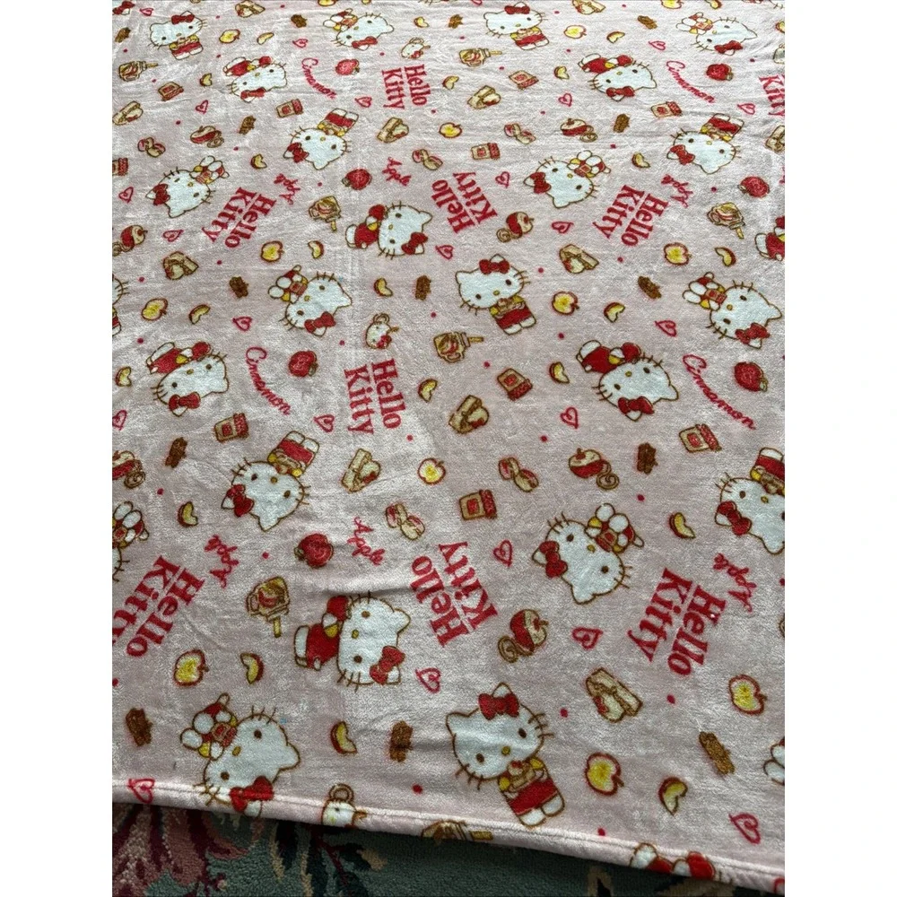 Hello Kitty Super Soft Pink Cinnamon Sanrio 60x70 Blanket Cheese Cake Cute Clean